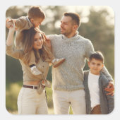 Sticker Carré Concevez votre propre photo unique (Devant)