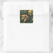Sticker Carré cône de crème glacée colorée (Sac)