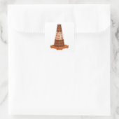 Sticker Carré Cône de route Orange Taraffic cône (Sac)