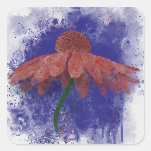 Sticker Carré Coneflower (Devant)