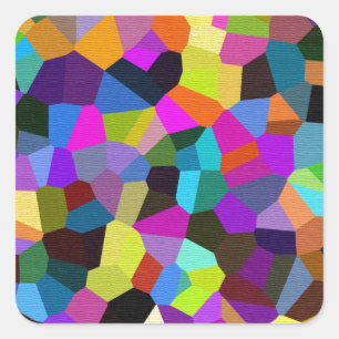 Sticker Carré Confetti dans les tons bijoux