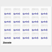 Sticker Carré Confetti d'argent sur blanc : Moderne "Graduation" (Feuille)