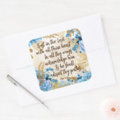 Sticker Carré Confiance dans le Seigneur KJV Bible Verse (Enveloppe)