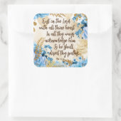Sticker Carré Confiance dans le Seigneur KJV Bible Verse (Sac)