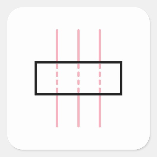 Sticker Carré confiance et honnêteté en rose (Devant)