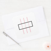 Sticker Carré confiance et honnêteté en rose (Enveloppe)