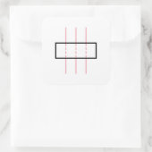 Sticker Carré confiance et honnêteté en rose (Sac)