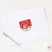Sticker Carré Confit de tomates maison modifiable avec tomate ro (Enveloppe)