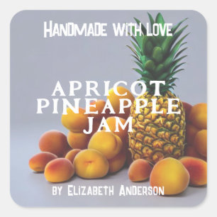 Sticker Carré Confiture d'ananas à l'abricot