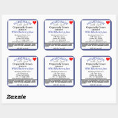 Sticker Carré Confiture de bleuets bio maison (Feuille)