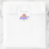 Sticker Carré Confleur d'aquarelle pourpre (Sac)
