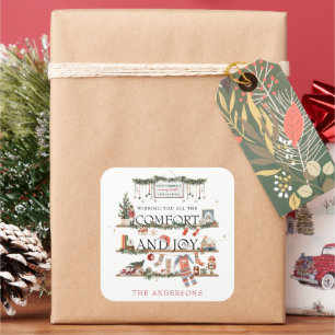 Sticker Carré Confort & Joie Petit Noël joyeux