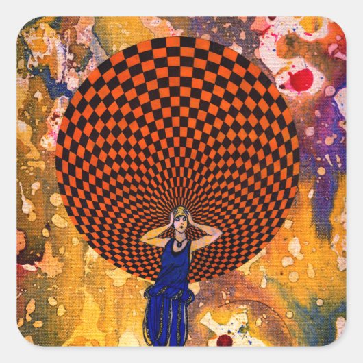 Sticker Carré Confusion par Michael Moffa (Devant)