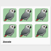 Sticker Carré Congo African Grey (Feuille)