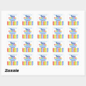 Sticker Carré Congratulations Preschool Graduate Custom Party (Feuille)