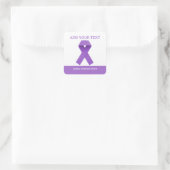 Sticker Carré Connaissance personnalisée simple du ruban (Sac)