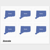 Sticker Carré Connecticut bleu (Feuille)
