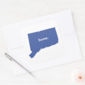 Sticker Carré Connecticut bleu (Enveloppe)