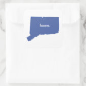 Sticker Carré Connecticut bleu (Sac)