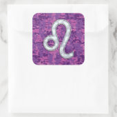 Sticker Carré Connexion Leo sur Camouflage numérique Fuchsia ros (Sac)