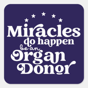 Sticker Carré Conscience de don d'organe Miracles