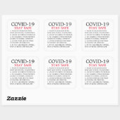 Sticker Carré Conseil Covid-19 (Feuille)