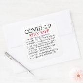 Sticker Carré Conseil Covid-19 (Enveloppe)