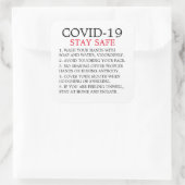 Sticker Carré Conseil Covid-19 (Sac)