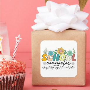 Sticker Carré Conseiller scolaire Arrêtez de réglementer et d'éc