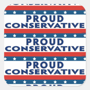 Sticker Carré Conservateur fier