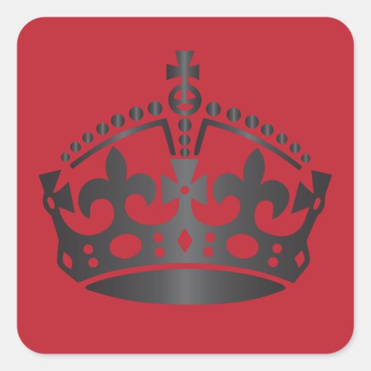 Sticker Carré Conserver la couronne carbone calme - Changer d'ar (Devant)