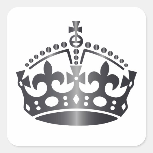 Sticker Carré Conserver la couronne carbone calme - Changer d'ar (Devant)