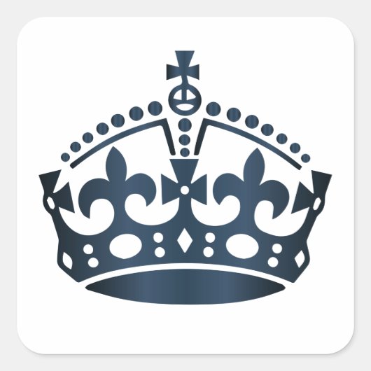 Sticker Carré Conserver la couronne carbone calme - Changer d'ar (Devant)