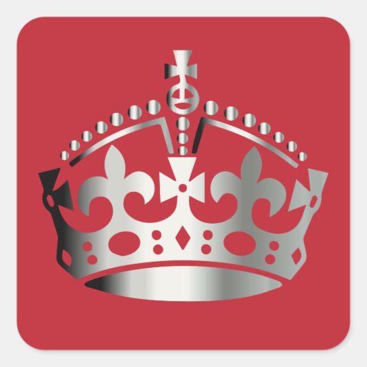 Sticker Carré Conserver la couronne de tungstène calme - Changer (Devant)