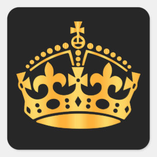 Sticker Carré Conserver la couronne d'or calme - Changer d'arriè
