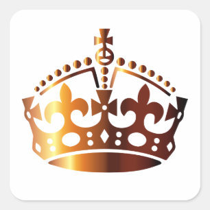 Sticker Carré Conserver le calme Cooper Couronne - Changer d'arr