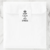 Sticker Carré Conserver le calme et pas de stress - texte person (Sac)