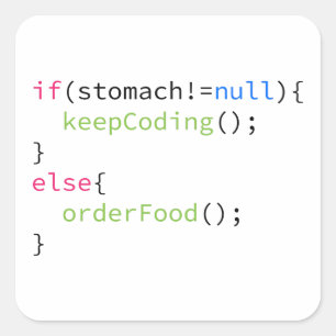 Sticker Carré Conserver le code ou commander des aliments