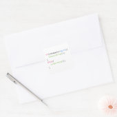 Sticker Carré Conserver le code ou commander des aliments (Enveloppe)