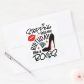 Sticker Carré Conserver ou concevoir votre propre - bouton carré (Enveloppe)