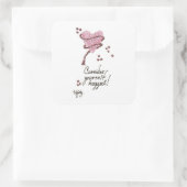 Sticker Carré Considérez-vous comme encombré (Sac)