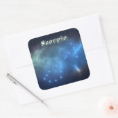 Sticker Carré constellation de scorpion (Enveloppe)