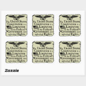 Sticker Carré Constitution des États-Unis (Feuille)