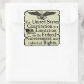 Sticker Carré Constitution des États-Unis (Sac)