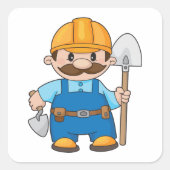 Sticker Carré Constructeur Avec Une Chaussure (Devant)