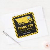 Sticker Carré Construction Camion Anniversaire Fête Favoriser St (Enveloppe)