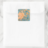 Sticker Carré Contemporary Leaf Design in Peach (Sac)
