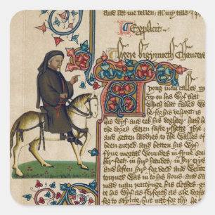 Sticker Carré Contes de Chaucer sur Canterbury