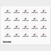 Sticker Carré Continuez à travailler dur de conception motivatio (Feuille)
