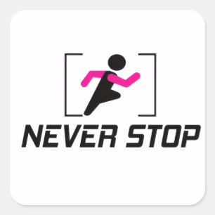 Sticker Carré Continuez à travailler dur de conception motivatio